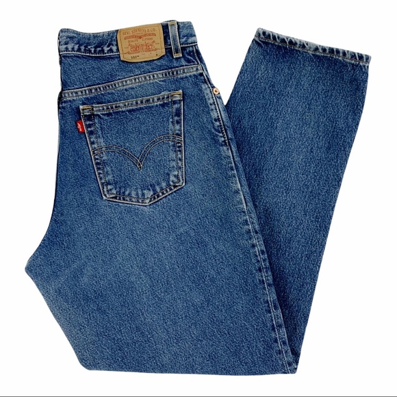 Levi’s Woman's 550 Classic Relaxed Blue Jeans Tapered Leg - Picture 11 of 16